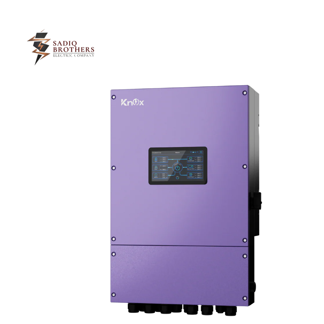 Untitled design (65) Knox Xenon 12066 | 6.6kW IP66 Hybrid Solar Inverter With PV 12000W Dual MPPT, Wi-Fi & Large HMI Touchscreen - Image 1